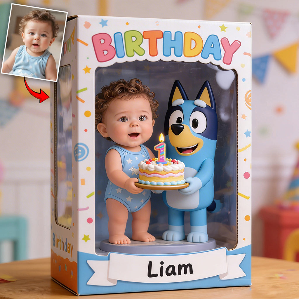 Custom Any Photo - Personalized Blue Dog Custom Shaped Acrylic Plaque