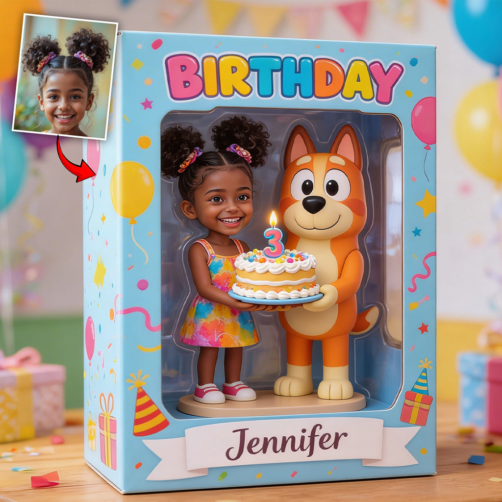 Custom Any Photo - Personalized Blue Dog Custom Shaped Acrylic Plaque