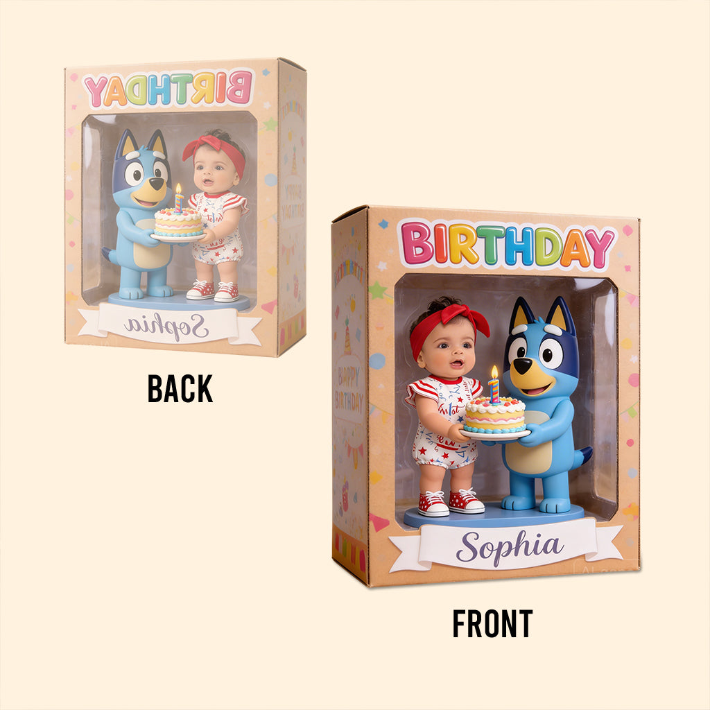 Custom Any Photo - Personalized Blue Dog Custom Shaped Acrylic Plaque