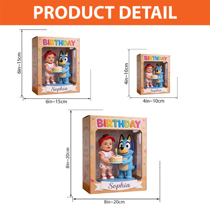 Custom Any Photo - Personalized Blue Dog Custom Shaped Acrylic Plaque