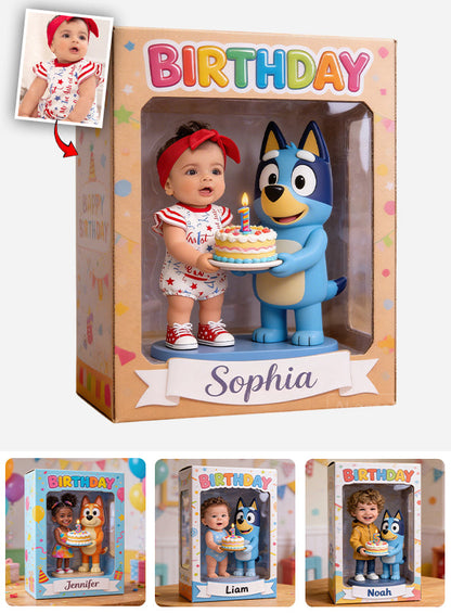 Custom Any Photo - Personalized Blue Dog Custom Shaped Acrylic Plaque