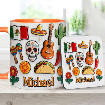 Proud To Be Mexican - Personalized Expats Accent Mug & Coaster