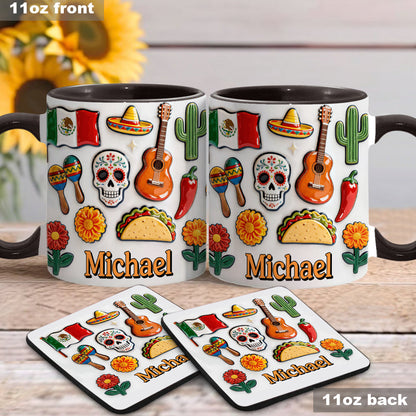 Proud To Be Mexican - Personalized Expats Accent Mug & Coaster
