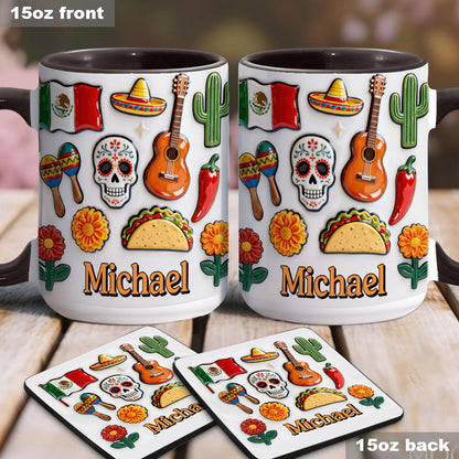 Proud To Be Mexican - Personalized Expats Accent Mug & Coaster