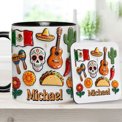 Proud To Be Mexican - Personalized Expats Accent Mug & Coaster