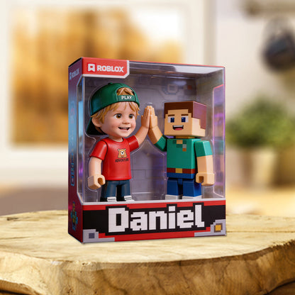 Kid Game Character Custom From Photo - Personalized 3D Gaming Custom Shaped Acrylic Plaque