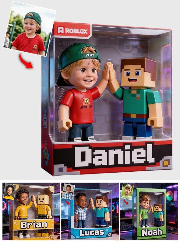 Kid Game Character Custom From Photo - Personalized 3D Gaming Custom Shaped Acrylic Plaque