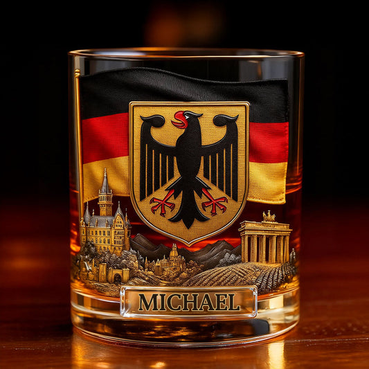 Gift For German - Personalized Expats Whiskey Decanter Set