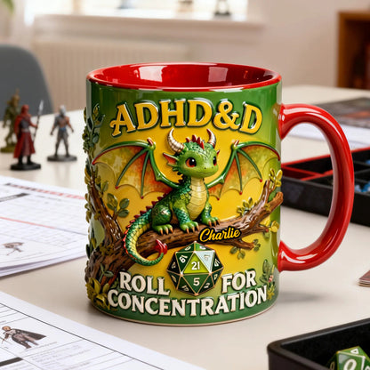 ADHD&D - Personalized DD Lover Accent Mug