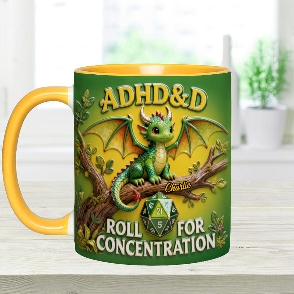 ADHD&D - Personalized DD Lover Accent Mug