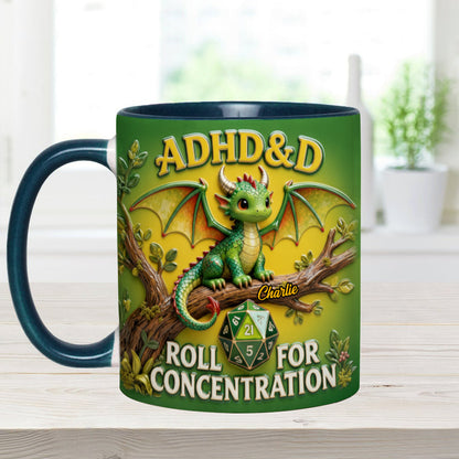 ADHD&D - Personalized DD Lover Accent Mug