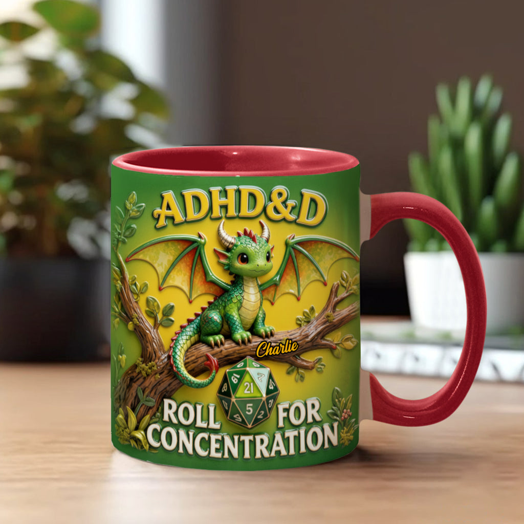 ADHD&D - Personalized DD Lover Accent Mug