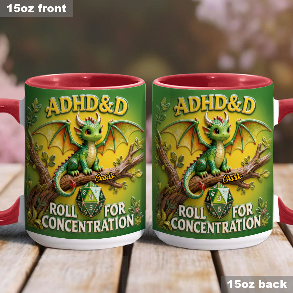 ADHD&D - Personalized DD Lover Accent Mug