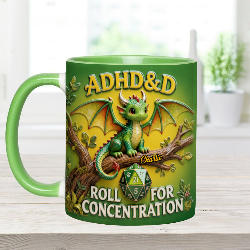 ADHD&D - Personalized DD Lover Accent Mug