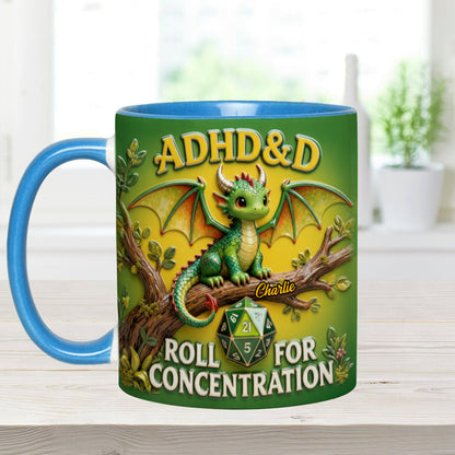 ADHD&D - Personalized DD Lover Accent Mug