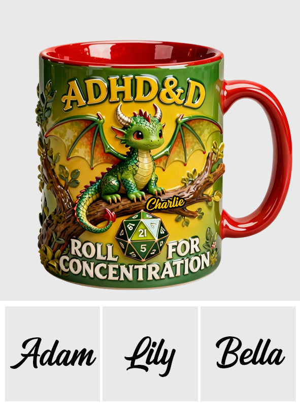 ADHD&D - Personalized DD Lover Accent Mug