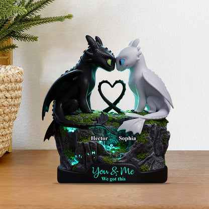 You & Me We Got This - Personalized Couple Custom Shaped Acrylic Plaque