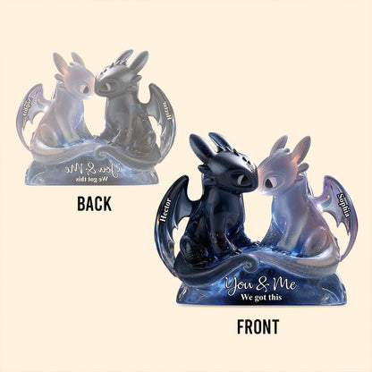 You & Me We Got This - Personalized Couple Custom Shaped Acrylic Plaque