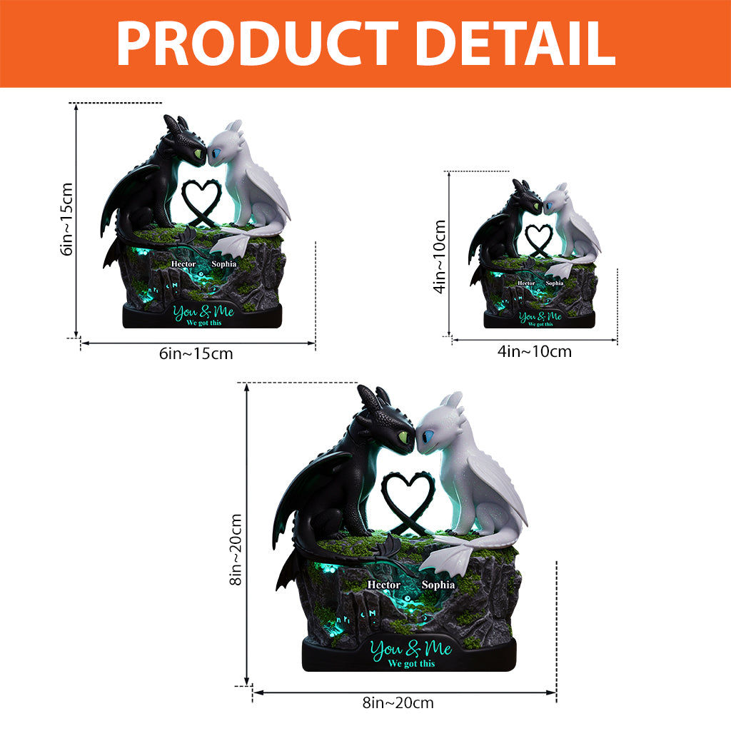 You & Me We Got This - Personalized Couple Custom Shaped Acrylic Plaque