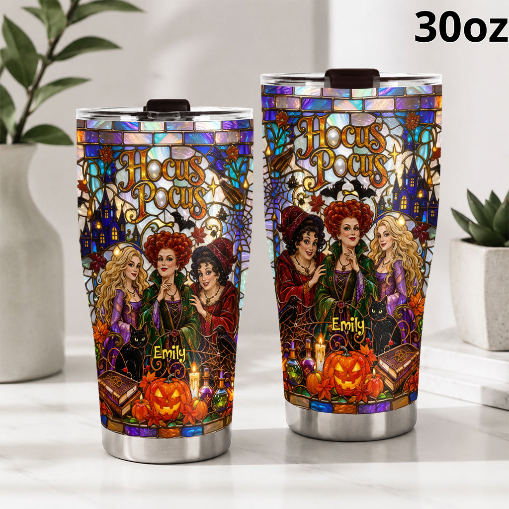 Halloween Is Coming - Personalized Three Witches Tumbler