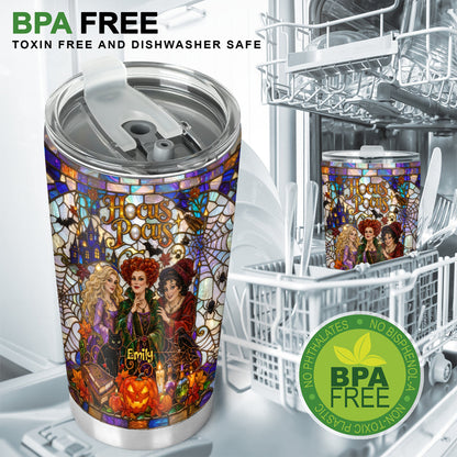 Halloween Is Coming - Personalized Three Witches Tumbler