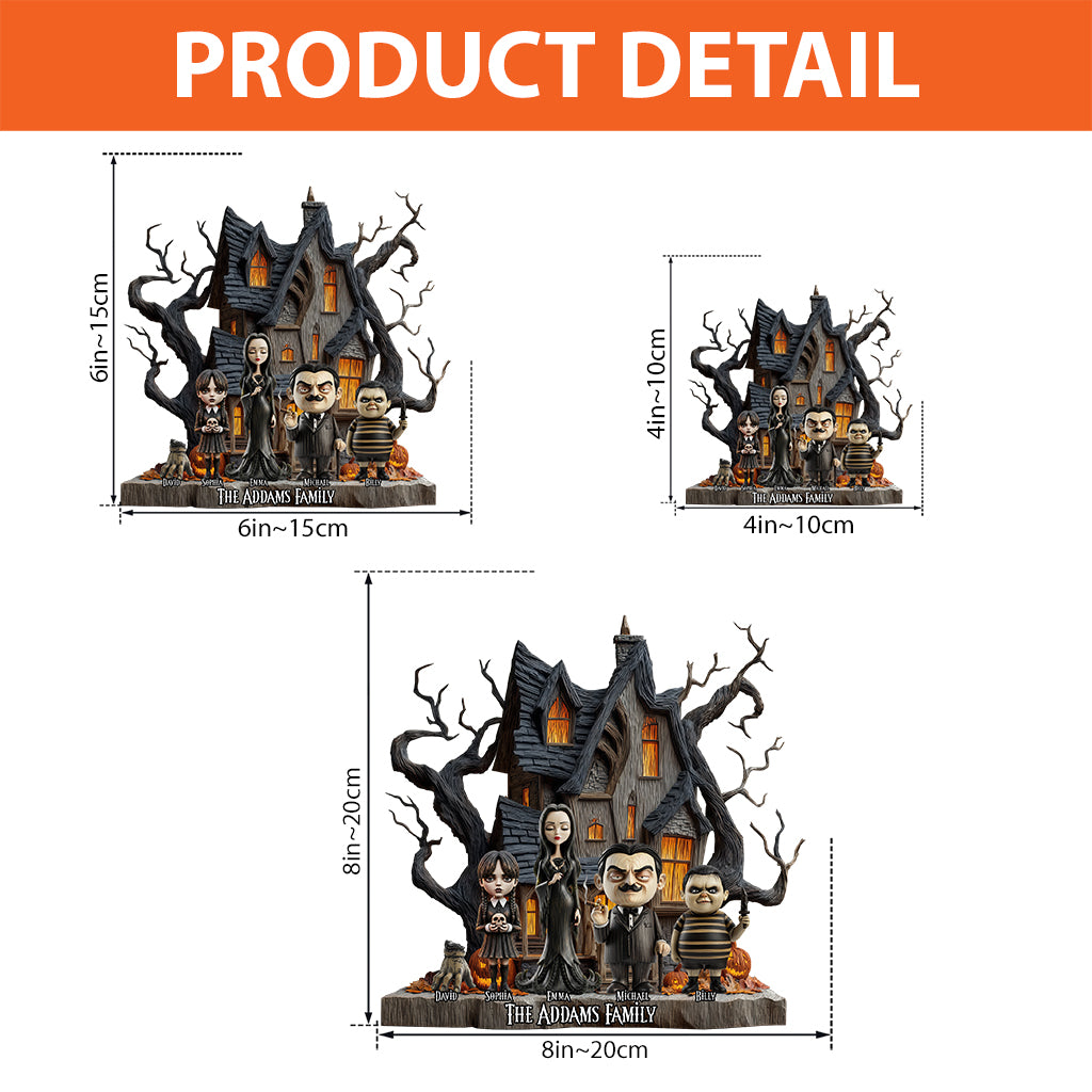 The Mysterious and Spooky Family - Personalized Family Custom Shaped Acrylic Plaque