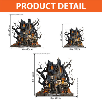 The Mysterious and Spooky Family - Personalized Family Custom Shaped Acrylic Plaque