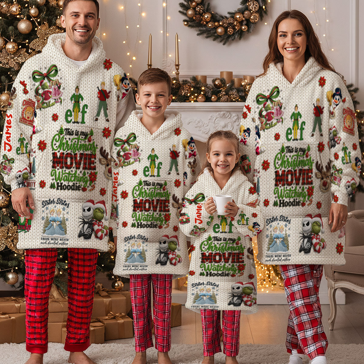 Hallmark Christmas Movie Watching - Personalized Blanket Hoodie