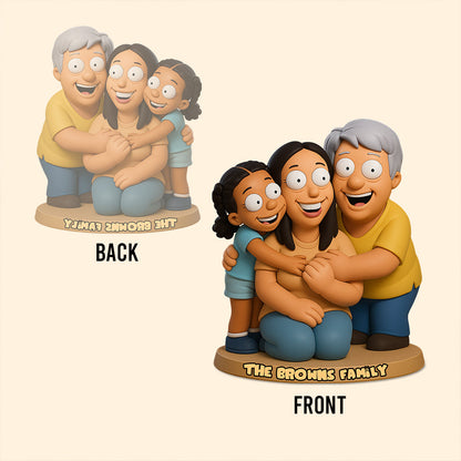 Funny Family Cartoon Style - Personalized Cartoon Lover Custom Shaped Acrylic Plaque