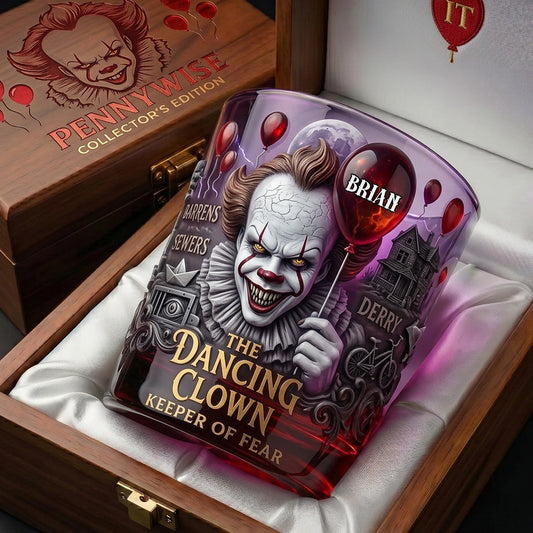 Silent Nightmare - Personalized Horror Character Whiskey Glass