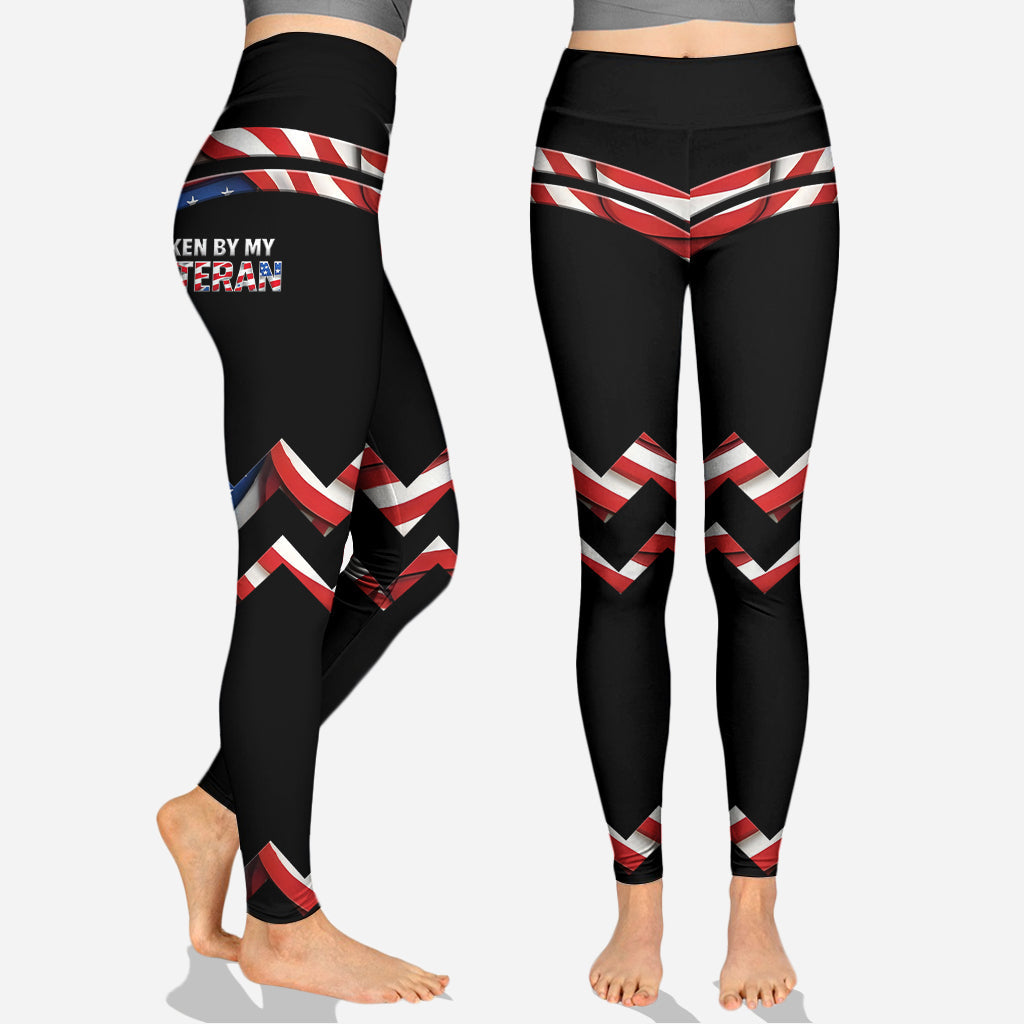 Veteran Wife - Personalized Veteran Hollow Tank Top and Leggings