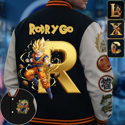 Strong Dragon - Personalized Seven Balls Varsity Jacket