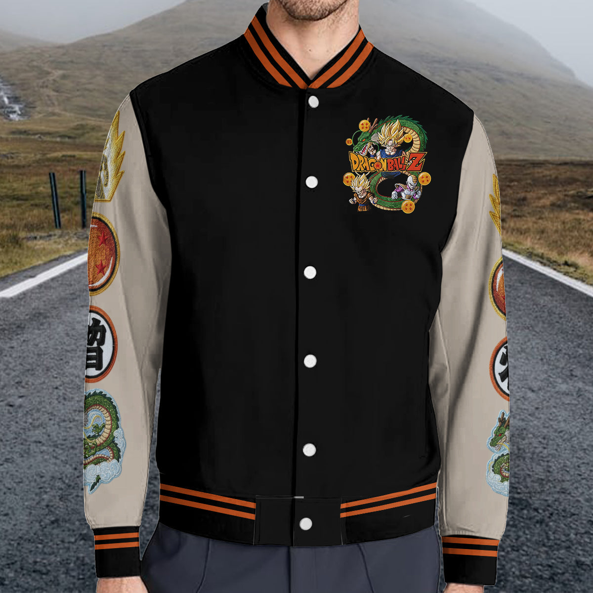 Strong Dragon - Personalized Seven Balls Varsity Jacket