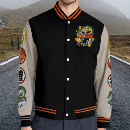 Strong Dragon - Personalized Seven Balls Varsity Jacket