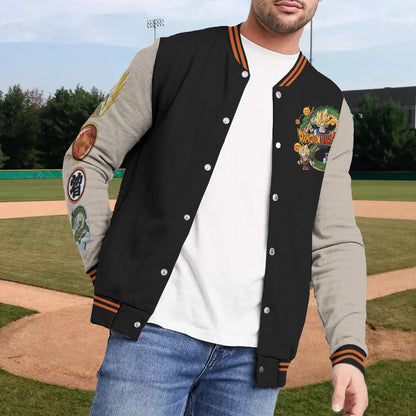 Strong Dragon - Personalized Seven Balls Varsity Jacket