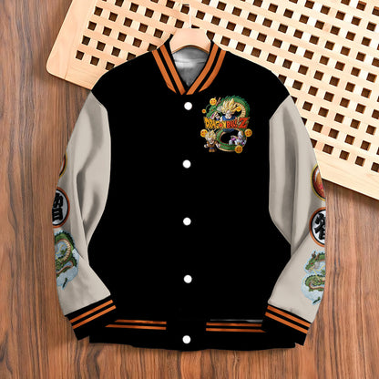 Strong Dragon - Personalized Seven Balls Varsity Jacket