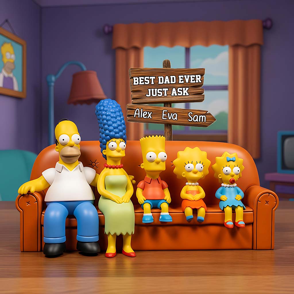 Best Dad Ever - Personalized Father Custom Shaped Acrylic Plaque