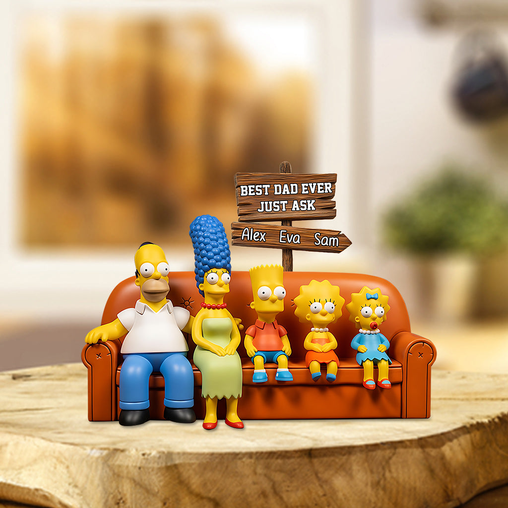 Best Dad Ever - Personalized Father Custom Shaped Acrylic Plaque