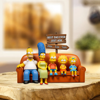 Best Dad Ever - Personalized Father Custom Shaped Acrylic Plaque