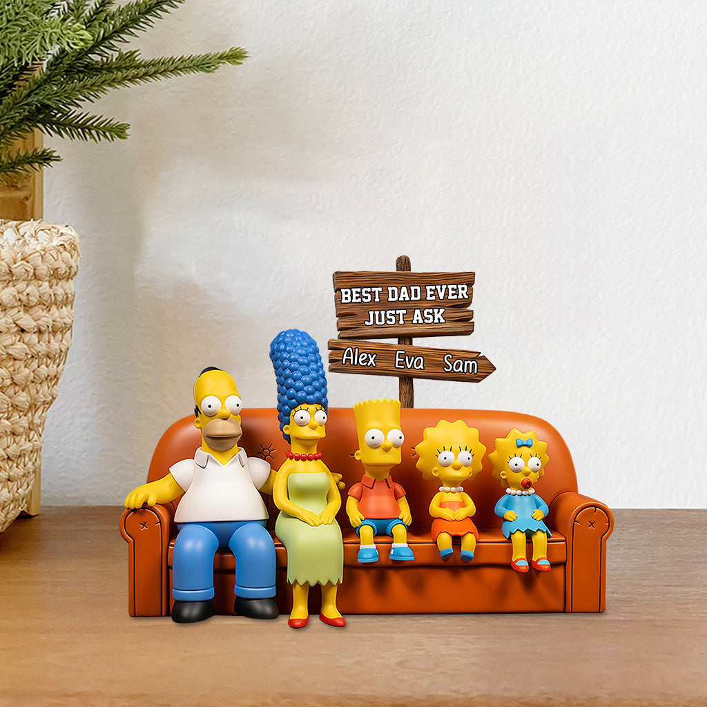 Best Dad Ever - Personalized Father Custom Shaped Acrylic Plaque