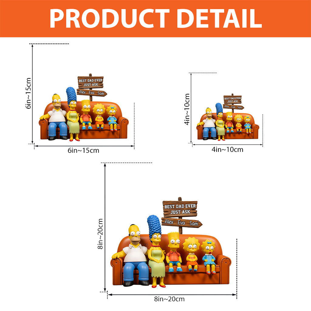 Best Dad Ever - Personalized Father Custom Shaped Acrylic Plaque