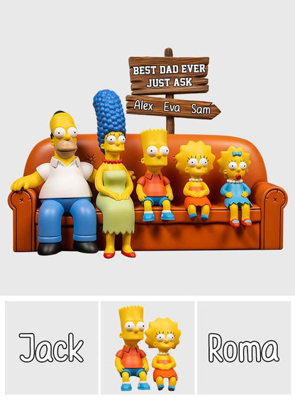 Best Dad Ever - Personalized Father Custom Shaped Acrylic Plaque