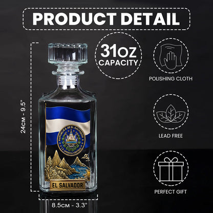 Dios, Unión, Libertad - Personalized Expats Whiskey Decanter Set