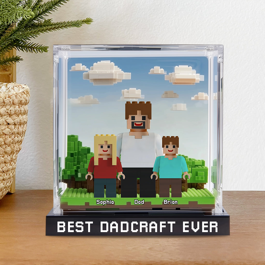 Dadcraft/ MomCraft, Gift For Game Dad/ Mom - Personalized Block World Custom Shaped Acrylic Plaque