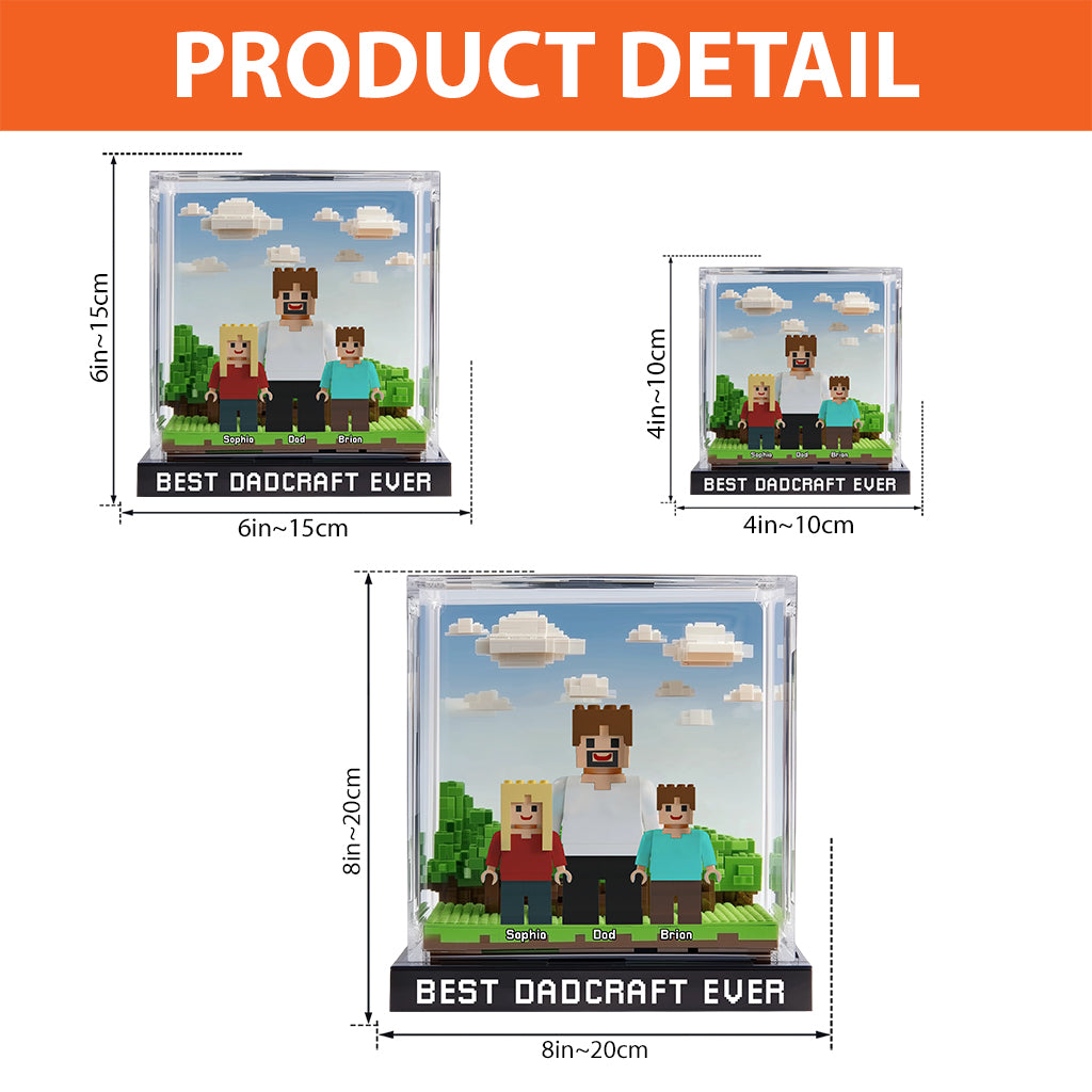 Dadcraft/ MomCraft, Gift For Game Dad/ Mom - Personalized Block World Custom Shaped Acrylic Plaque