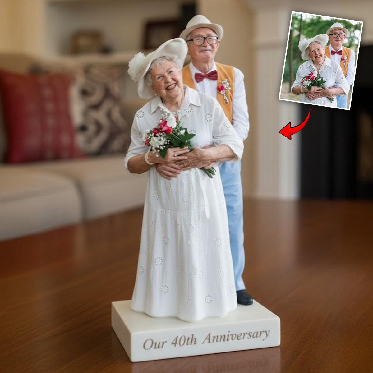 Couple Anniversary - Personalized Couple Custom Shaped Acrylic Plaque