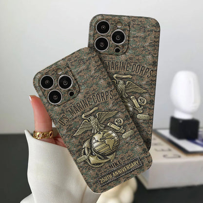 250th Anniversary - Personalized Veteran Leather Phone Case