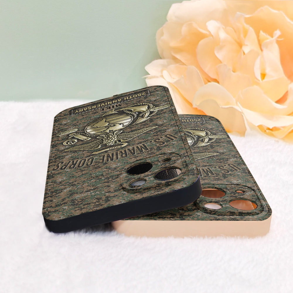 250th Anniversary - Personalized Veteran Leather Phone Case