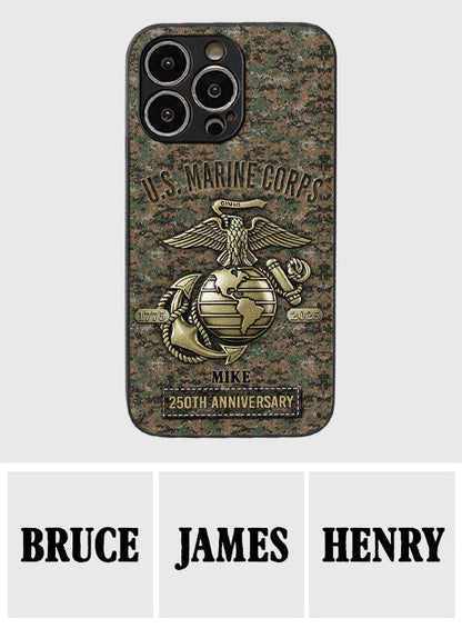 250th Anniversary - Personalized Veteran Leather Phone Case
