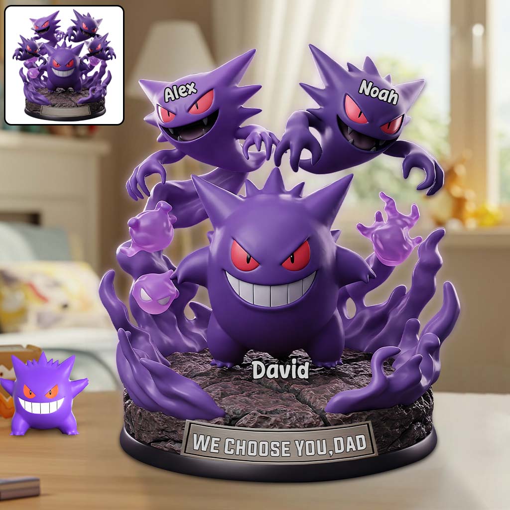 We Choose You Dad - Personalized Monster Trainer Custom Shaped Acrylic Plaque